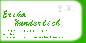 erika wunderlich business card
